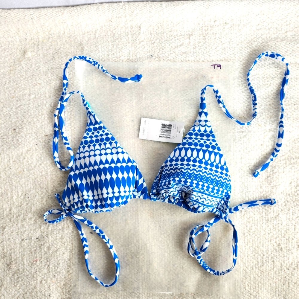 Echo design beach triangle string bikini top small